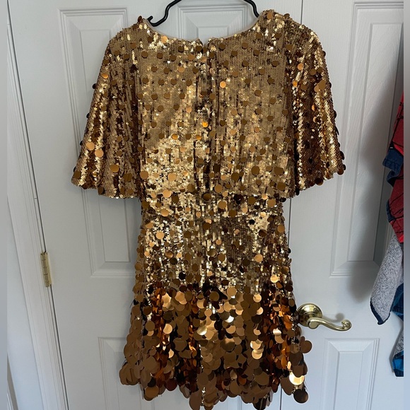 Ted Baker Gold Sequin Dress - Picture 3 of 7